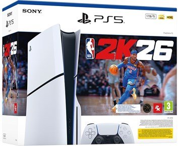 Sony-PlayStation 5 Slim Standard + NBA 2K26 Bundle-PS5 Standard NBA 2K26 Bundle-Gaming-PlayStation-konsoll