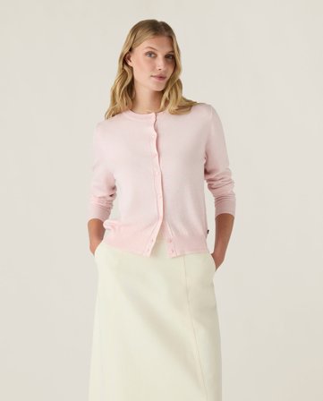 Lexington Fine knitted cardigan, pink