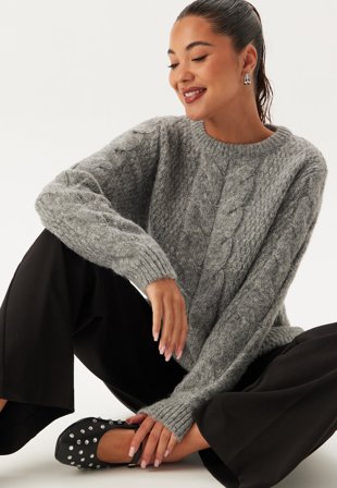 Pieces-Pcnina Ls O-neck Knit-M