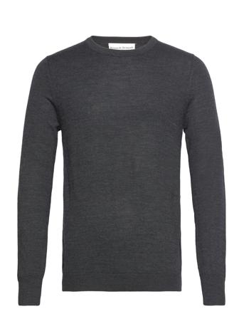 Bs Jupiter Regular Fit Knitwear Strikkegenser M. Rund Krage Grå Bruun & Stengade*Betinget Tilbud