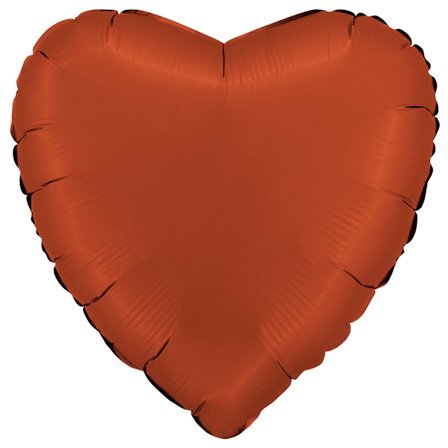 Folioilmapallo Sydän Satin Tiilenpunainen