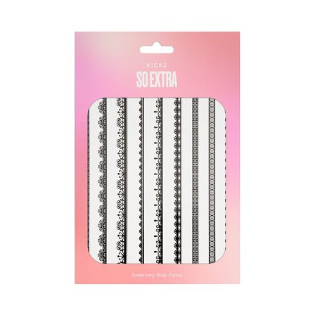 KICKS Beauty So Extra - Temporary Body Tattoo Black, Makeup, Makeup, Øvrigt