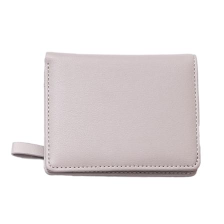 Damplånböcker Liten Bifold Läderficka Plånbok Dam Mini grey