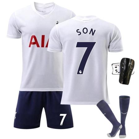 21-22 Tottenham kotivalkoinen nro 10 Kane nro 7 Son Heung-min jalkapalloasu sukat tehdas tavarat Size 7 with socks + protective gear 16#