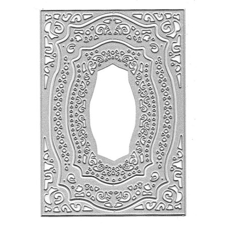 Rektangulær metal skæredør stencil DIY Scrapbooking Album Papirkort Skabelon Form Embossing Dekoration