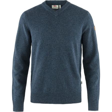 Fjällräven Men's Övik V-neck Sweater Men long-sleeved sweaters Blue L