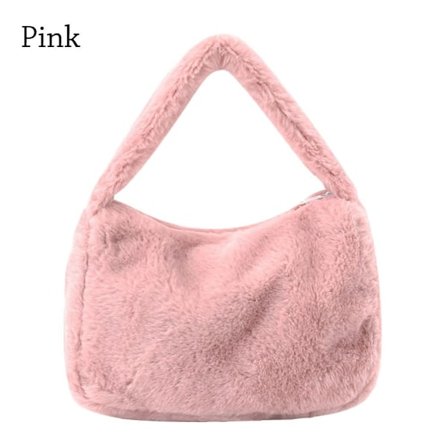Skulder Underarm Taske Fluffy Totes PINK