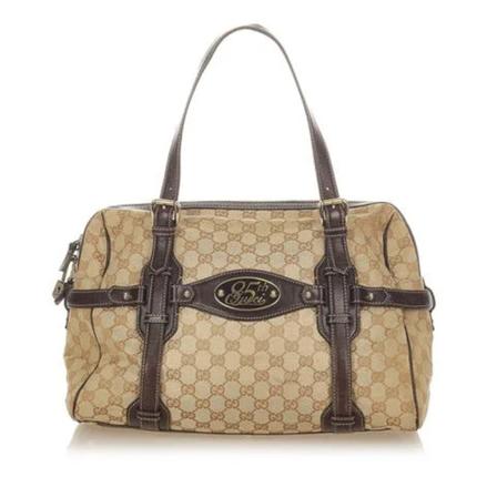 Gucci Vintage, Pre-owned Handbags Beige, Dames, Maat:ONE Size,Canvas