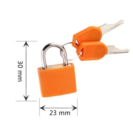 Sæt med 3 bagagelåse med 2 nøgler, lille bagagelås min