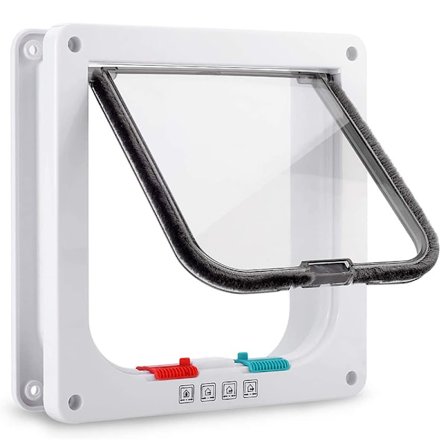 Ocean (19.7x19x2cm) Valkoinen Älykäs Luukku Kissalle Luukku ja Lemmikkieläinten Ovi Koiralle Manuaalinen Luukku ja Ovi