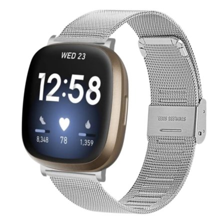 För Fitbit Versa 3 / Sense Milan Buckle Metal Watch Band