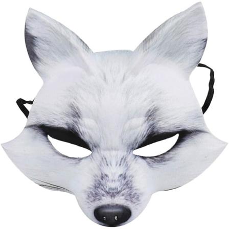 Rævemaske til Halloween, Halloween kostume tilbehør, festmaske,