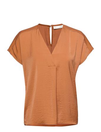 Rindaiw Top Blouses Short-sleeved Orange InWear