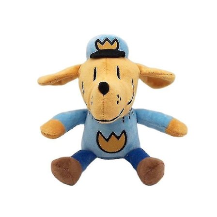 25cm Piirretty Anime-koira Man Plus-lelu Pehmeä Petey Poliisikoira Täytetty Nukkea Lelut Keräilylelulahjat (FMY)