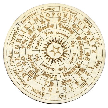 Træ Ouija-bræt Poleret Burr-fri Spådom Metafysisk Budskabsbræt Til Hjemmet Jikaix