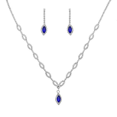 Cubic Zirconia Cz Damefest Smykkersett Mote Øredobber Anheng Halskjede Gave