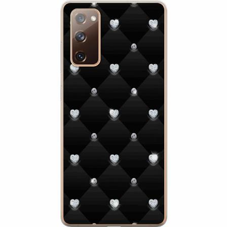 Samsung Galaxy S20 Fe Genomskinligt Skal Diamant Hjärta