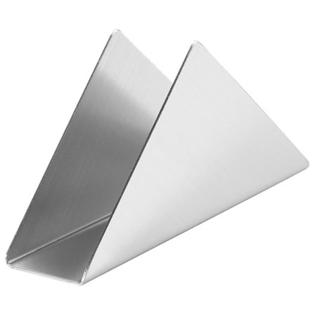 Triangulär servetthållare i rostfritt stål, dekorativ servetthållare i papper