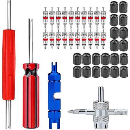44-delt Ventilstamfjerner, Ventilkern, 4-vejs Ventilværktøj, Ventilkernfjerner, Ventilstam