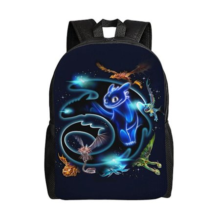 Kids Hvordan trene dragen din Tannløs Ryggsekk Vannbestandig College Skolevesker Bokveske Reise Fotturer Camping Dagstursekk for Voksne Tenåringer 