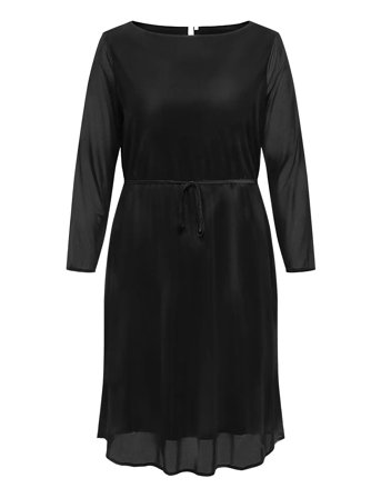 ONLY Carmakoma | Carforest Life Ls Boatneck Blk Dress Jrs | 46-48