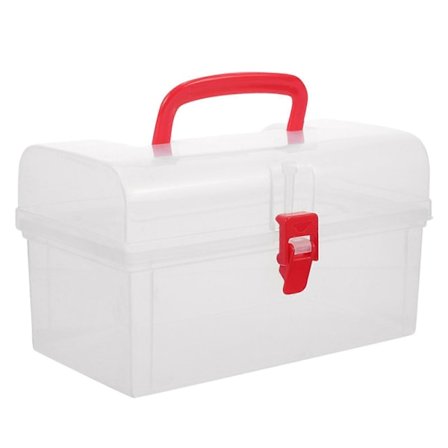 Genomskinlig Behållare Kosmetisk Förvaringslåda Genomskinlig Handhållen Låda Kosmetisk Behållare