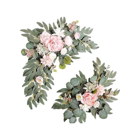 Keinotekoiset hääkaaren kukat - Swag Kit - 2 kpl kukka-asetelma seremoniaan ja vastaanoton taustakoristeluun