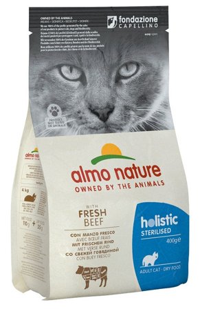 Almo Nature Sterilised Cibo Secco Con Manzo E Riso Per Gatti