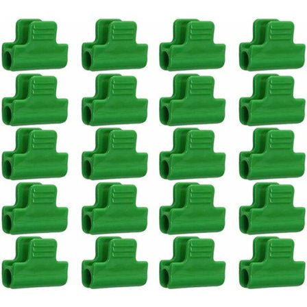 Pakke med 20 drivhusfilm-klips, laminert plast, klips for ly, bannere, rammer og raddeksler 11 mm diameter -