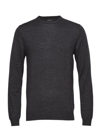 Margrate Merino Strikkegenser M. Rund Krage Grå Matinique*Betinget Tilbud
