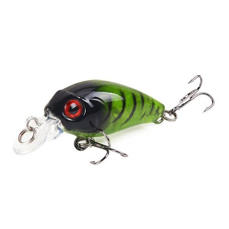 Fiskeblink, 2 stk. Plast hård agn fiskekroge 3d kunstige fiskeblink, Wobbler kunstige agn blink 4,5 cm 4