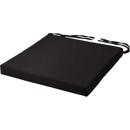 Bekväm Stol Kudde Med Band Sittdyna SVART