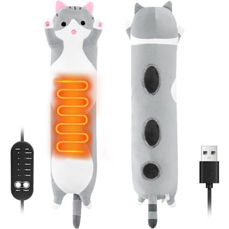 Bärbar värmedyna, kattplyschdjurkudde, USB-driven C
