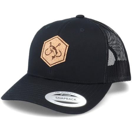Hunter - Noir trucker Casquette - Fishing Hooks Patch Black Trucker @ Hatstore