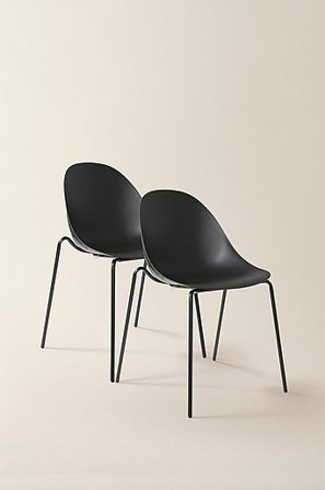 Jotex - Stol 2-pak Sort/sort - LUNNARP - Køb Spisebordsstole & køkkenstole hos Jotex