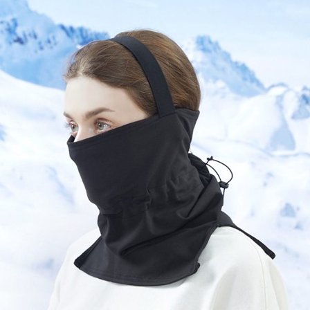 Ski Mask Face Scarf SVART