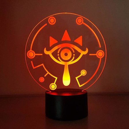 3D Natlys Illusion Dekoration Gaveideer Jul Breath of The Wild Visuel Illusion LED 3D Natlys 7 Farveskiftende USB Link Action Figur Anime