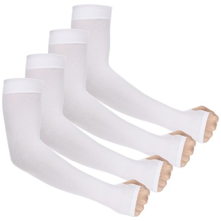 4 par UV-beskyttende kjølearmsler kompresjonsarmsermer UPF 50 solbeskyttelse med tommelhull tatovering dekke sportsermer