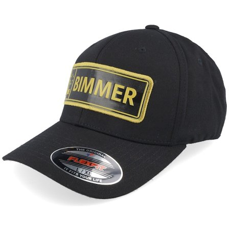 Iconic - Preto flexfit Boné - Bimmer Gold License Plate Black Flexfit @ Hatstore