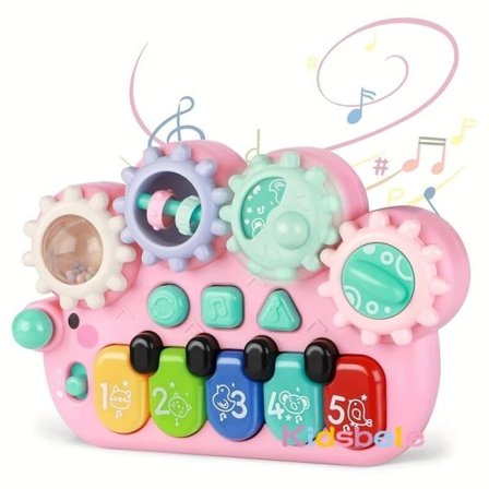 Tecknad Musik Leksak Bebis Piano Light Up Musik Bebis leksaker Spädbarn leksaker