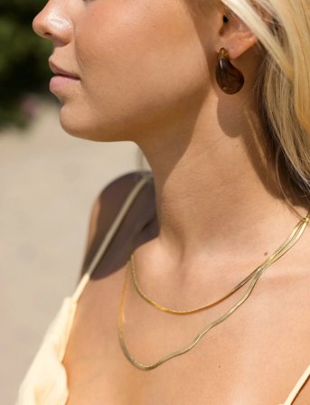 By Jolima Drop Earring - Brown - ONE SIZE