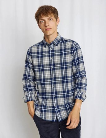 Bruun & Stengade Bs Ravi Casual Modern Fit Shirt - Navy - S