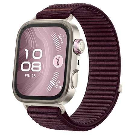 Stropp for Huawei Watch Fit 4/fit 4 Pro/fit 3 Vevd nylonstropp (mørk lilla)
