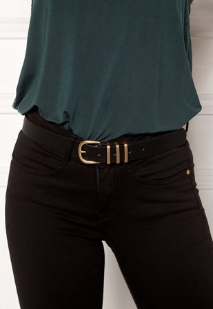 Pieces Lea Jeans Belt Black/Gold Klær