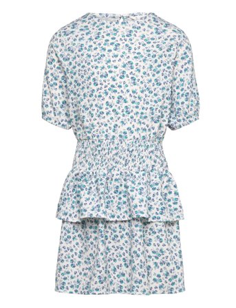 Floral Ruffle Dress Blue Mango