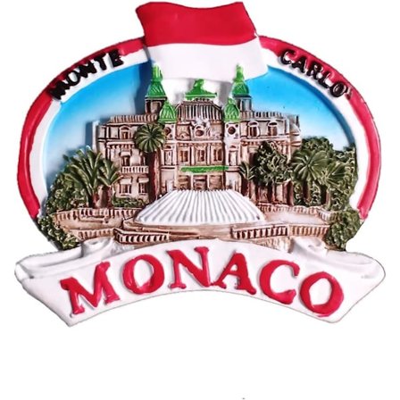 Monte Carlo Monaco 3D-jääkaappimagneetti, matkamuisto, matkamuisto