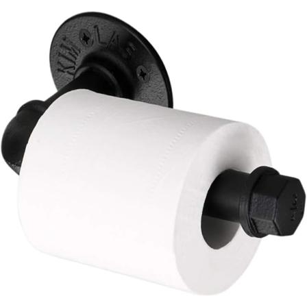 Retro Toalettpapirholder i Rustfritt Stål - Rør med 4 Sett Skruer og Pinner - Alle Gjenget Komponenter er Avtakbare og Enkle å