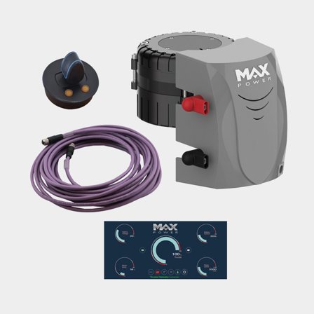Zestaw silnika wymiennego Max Power Eco 90, ze sterowaniem płynnym joystickiem i przewodem - Jachtowa