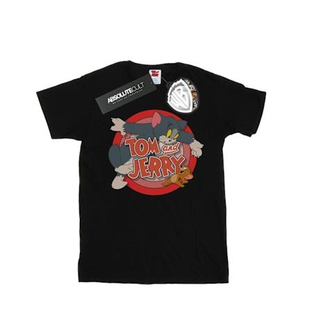 Tom och Jerry Girls Catch Bomull T-shirt 5-6 år Svart Black 5-6 Years
