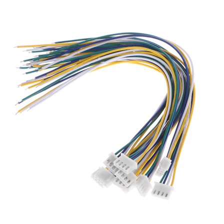 10 kpl 4 Pin Mini Micro JST XH 2,54mm 24AWG liitinpistoke johdoilla 200mm